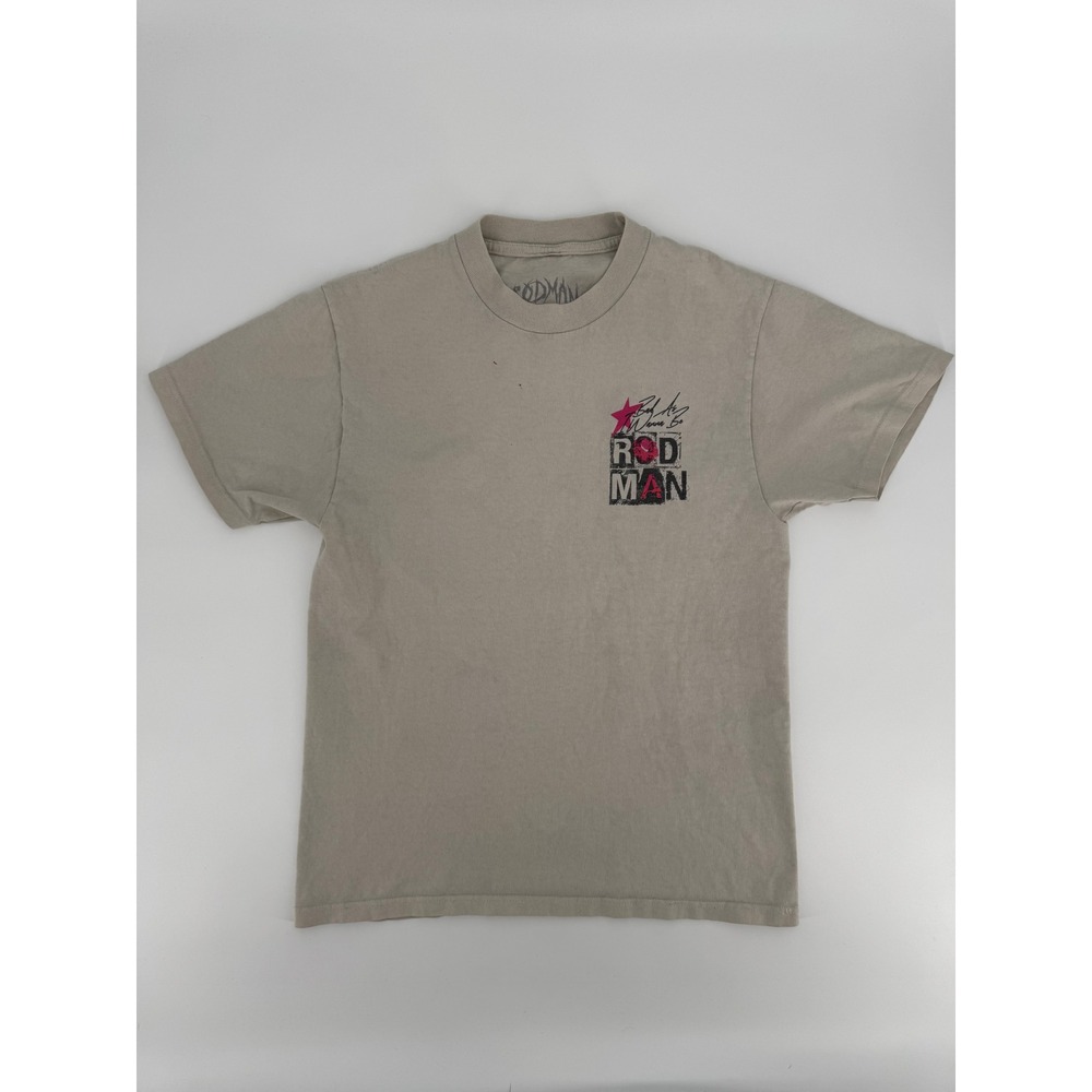 Rodman Apparel Dennis Rodman Bad As I Wanna Be Graphic T-Shirt Tan Small